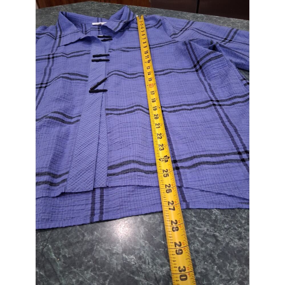 Habitat Purple Plaid Button-Front Shirt - Picture 7 of 11